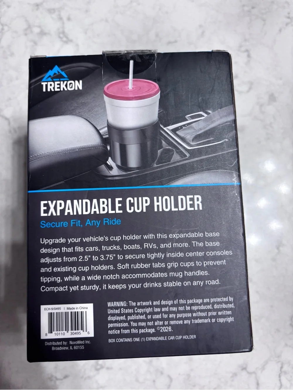 TREKON Universal Expandable Cup Holder - brand new in box